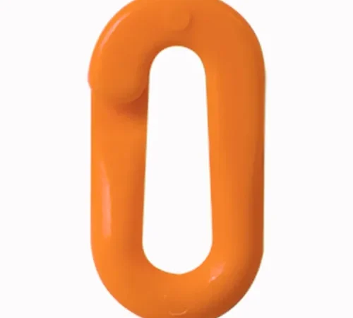 Mr Chain® EarthMade" Biodegradable Connecting 2" Link, Safety Orange, Pack of 10