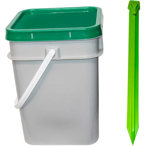 Mr. Chain® Utility Stakes In a Pail, 12"H, Yellow, Pack of 50 - Image 2