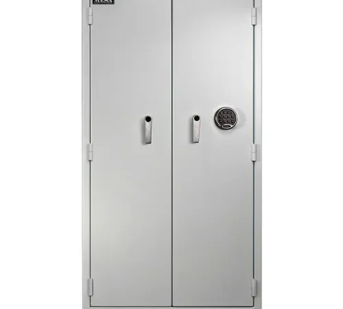 Mesa Safe Pharmacy Safe MRX1000E - Double Door w/ Digital Lock 32"W x 16"D x 60"H, White