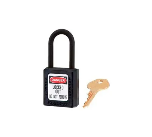 Master Lock® Safety Padlock, Dielectric Zenex", 1-1/2"W X 1-3/4"H, Black