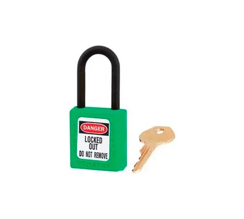 Master Lock® Safety Padlock, Dielectric Zenex", 1-1/2"W X 1-3/4"H, Green