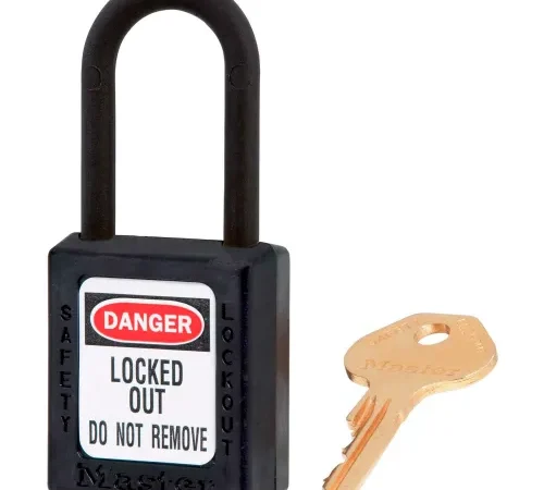 Master Lock® Dielectric Zenex" 406KAS3BLK Safety Padlock, Black, 3/Set, Keyed Alike
