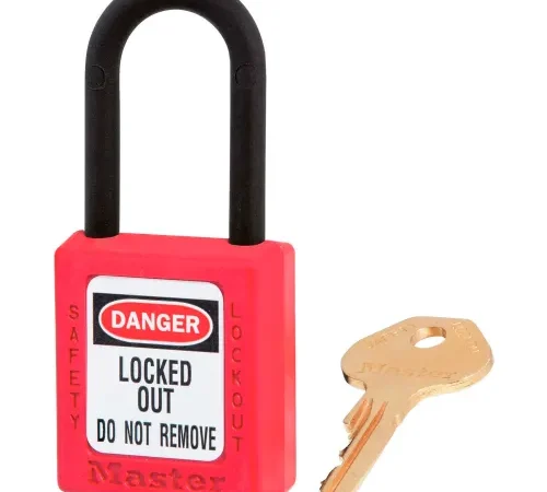 Master Lock® Dielectric Zenex" 406KAS3RED Safety Padlock, Red, 3/Set, Keyed Alike