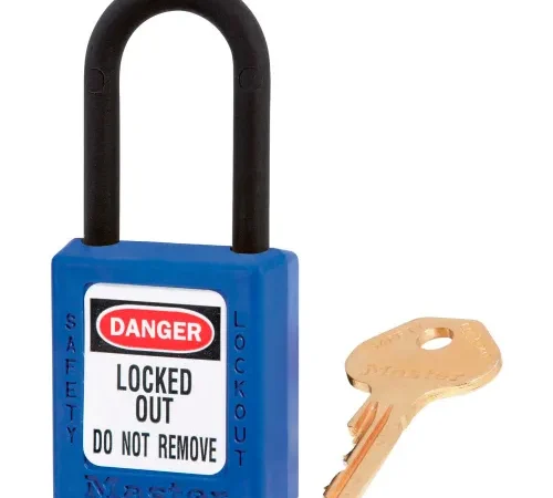 Master Lock® Dielectric Zenex" 406KAS6BLU Safety Padlock, Blue, 6/Set