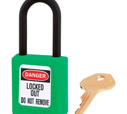 Master Lock® Dielectric Zenex" 406KAS6GRN Safety Padlock, Green, 6/Set