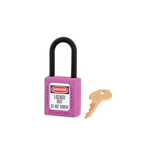 Master Lock® Safety Padlock, Dielectric Zenex", 1-1/2"W X 1-3/4"H, Purple