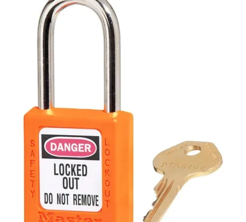 Master Lock® Thermoplastic Zenex" 410KAS3ORJ Safety Padlock 1-1/2"H Shackle, Orange 3/Set