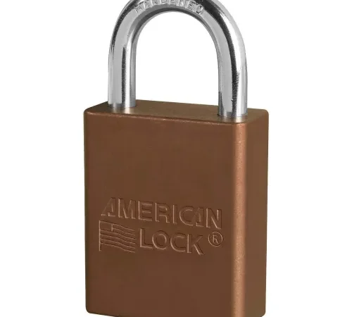American Lock® S1105BRN Aluminum Safety Padlock, 1-1/2"W x 1"H Shackle, Brown