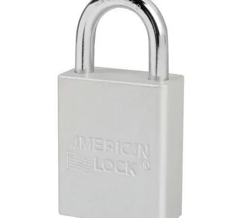 American Lock® S1105CLR Aluminum Safety Padlock, 1-1/2"W x 1"H Shackle, Silver