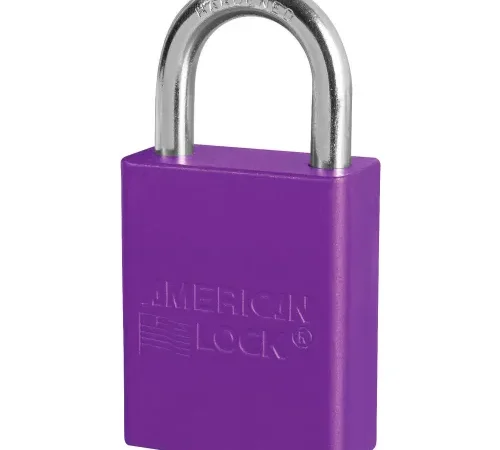 American Lock® S1105PRP Aluminum Safety Padlock, 1-1/2"W x 1"H Shackle, Purple