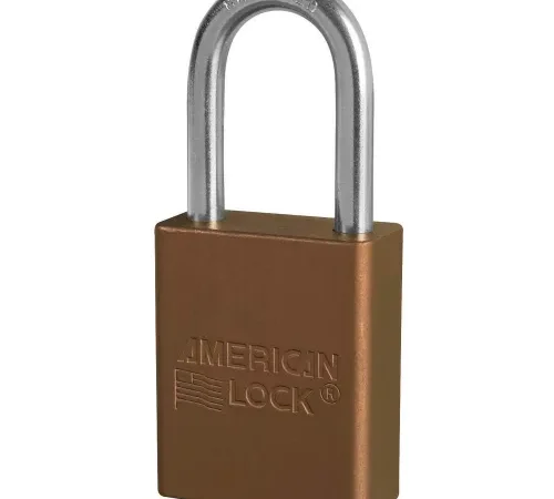 American Lock® S1106BRN Aluminum Safety Padlock, 1-1/2"W x 1-1/2"H Shackle, Brown
