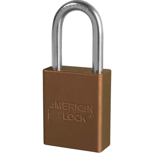 American Lock® S1106BRN Aluminum Safety Padlock, 1-1/2"W x 1-1/2"H Shackle, Brown