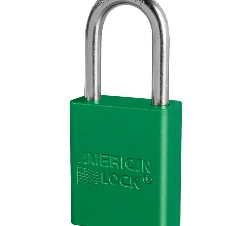 American Lock® S1106GRN Aluminum Safety Padlock, 1-1/2"W x 1-1/2"H Shackle, Green