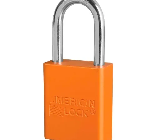 American Lock® S1106ORJ Aluminum Safety Padlock, 1-1/2"W x 1-1/2"H Shackle, Orange