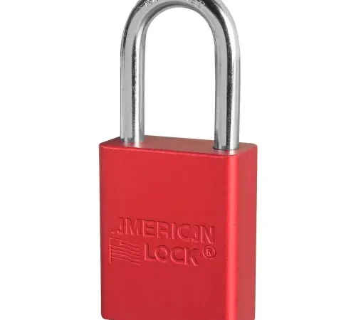 American Lock® S1106RED Aluminum Safety Padlock, 1-1/2"W x 1-1/2"H Shackle, Red