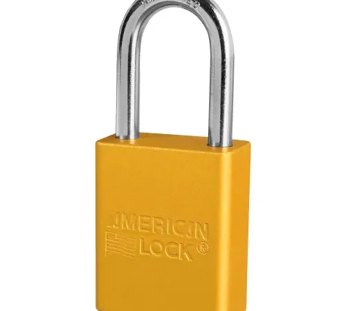 American Lock® S1106YLW Aluminum Safety Padlock, 1-1/2"W x 1-1/2"H Shackle, Yellow