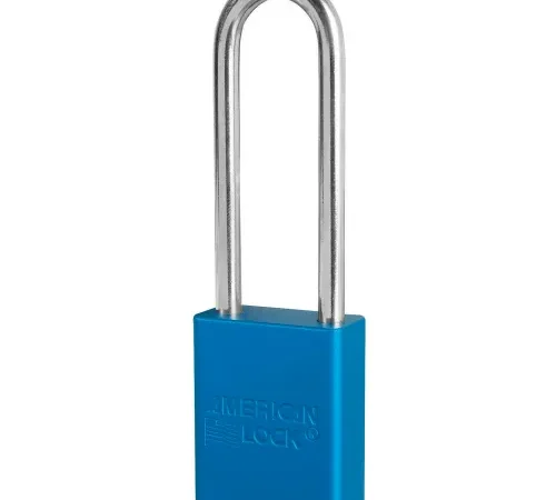 American Lock® S1107BLU Aluminum Safety Padlock, 1-1/2"W x 3"H Shackle, Blue