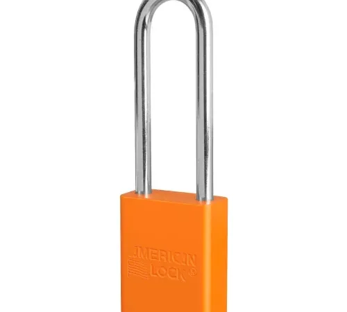 American Lock® S1107ORJ Aluminum Safety Padlock, 1-1/2"W x 3"H Shackle, Orange