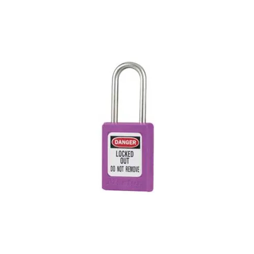 Master Lock® Safety Padlock, Short Zenex", 3/16" Body X 1-1/2" Shackle, Purple