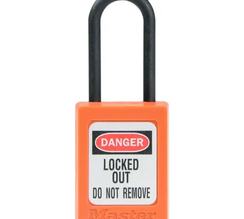Master Lock® Thermoplastic Dialectric Zenex" S32ORJ Safety Padlock, 1-3/8"W x 1-1/2"H ORJ