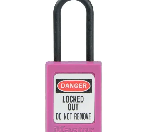 Master Lock® Thermoplastic Dialectric Zenex" S32PRP Safety Padlock, 1-3/8"W x 1-1/2"H PRP