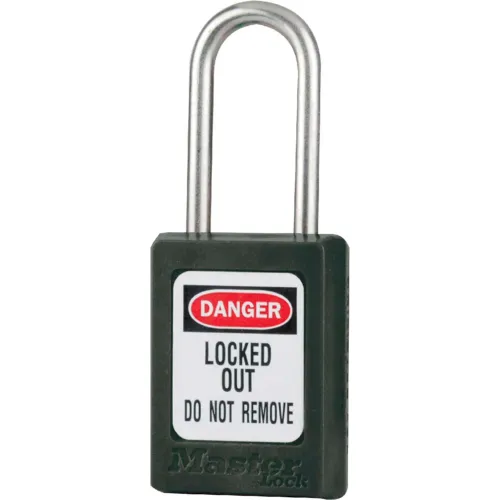 Master Lock® Thermoplastic Zenex" S33BLK Snap Lock Safety Padlock 1-3/8"W x 1-1/2"H Black