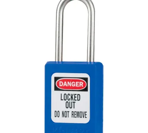 Master Lock® Thermoplastic Zenex" S33BLU Snap Lock Safety Padlock, 1-3/8"W x 1-1/2"H Blue