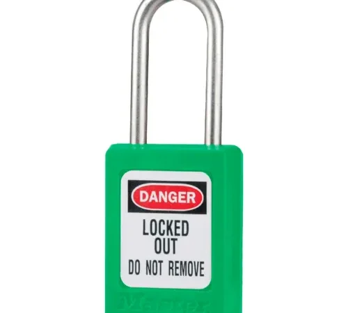 Master Lock® Thermoplastic Zenex" S33GRN Snap Lock Safety Padlock 1-3/8"W x 1-1/2"H Green