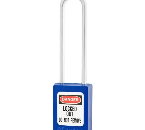 Master Lock® Thermoplastic Zenex" S33LTBLU Snap Lock Safety Padlock, 1-3/8"W x 3"H, Blue