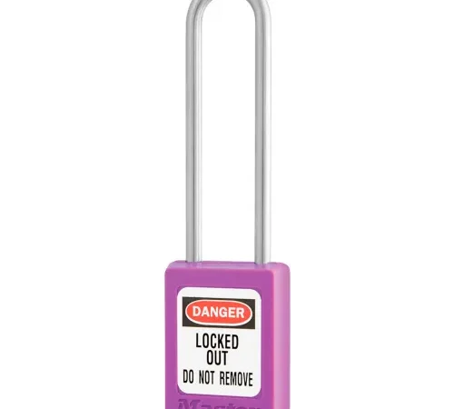 Master Lock® Thermoplastic Zenex" S33LTPRP Snap Lock Safety Padlock, 1-3/8"W x 3"H Purple