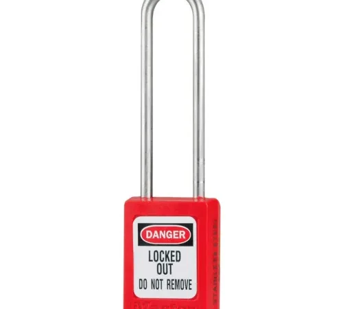 Master Lock® Thermoplastic Zenex" S33LTRED Snap Lock Safety Padlock, 1-3/8"W x 3"H, Red