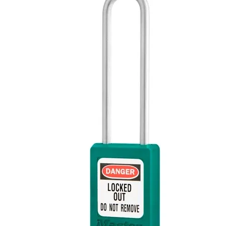 Master Lock® Thermoplastic Zenex" S33LTTEAL Snap Lock Safety Padlock, 1-3/8"W x 3"H, Teal