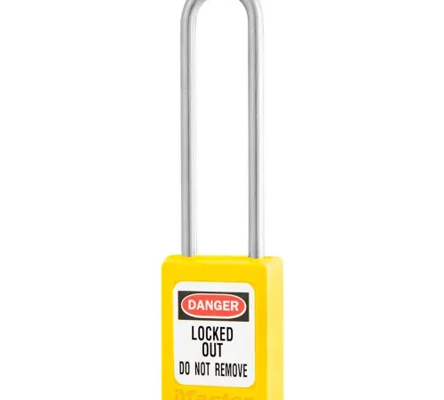 Master Lock® Thermoplastic Zenex" S33LTYLW Snap Lock Safety Padlock, 1-3/8"W x 3"H Yellow