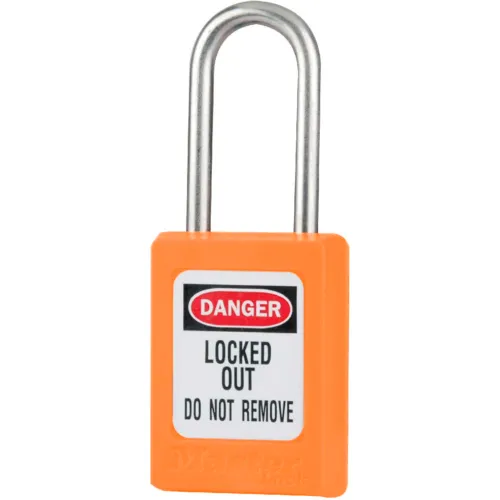 Master Lock® Thermoplastic Zenex" S33ORJ Snap Lock Safety Padlock, 1-3/8"W x 1-1/2"H, ORJ