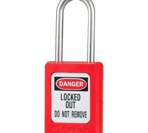 Master Lock® Thermoplastic Zenex" S33RED Snap Lock Safety Padlock, 1-3/8"W x 1-1/2"H Red