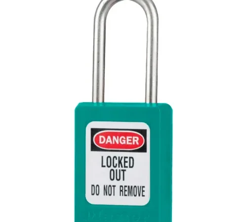 Master Lock® Thermoplastic Zenex" S33TEAL Snap Lock Safety Padlock 1-3/8"W x 1-1/2"H Teal