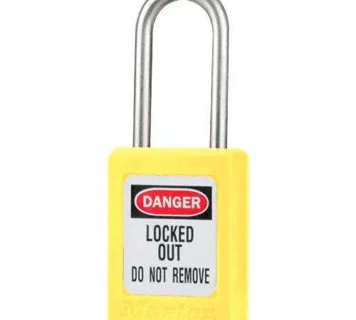 Master Lock® Thermoplastic Zenex" S33YLW Snap Lock Safety Padlock, 1-3/8"W x 1-1/2"H  YLW