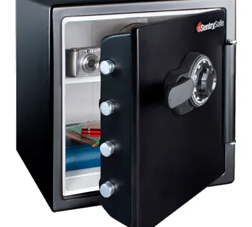 SentrySafe Fire/Water Safe, 1 Hour Fire Protection, Combination Lock, Shelf, 1.2 cu. ft.