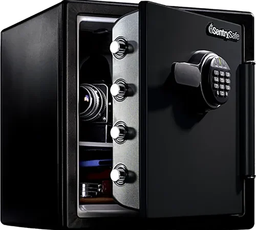 SentrySafe Fire/Water Safe, 1 Hour Fire Protection, Digital Lock, Shelf, 1.2 cu. ft.