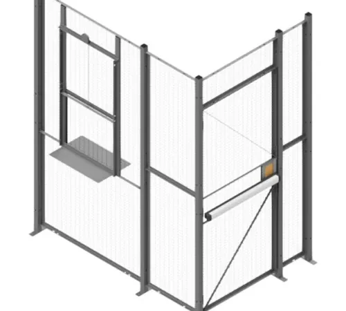 WireCrafters? 840 Style, 2 sided Driver Cage, No Ceiling 3'W x 6'D x 8'H