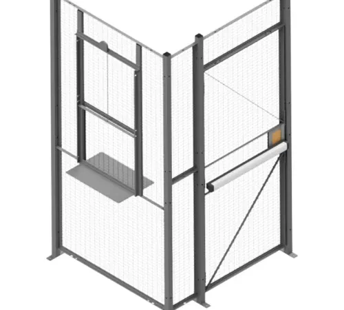 WireCrafters® 840 Style, 2 sided Driver Cage, No Ceiling 4'W x 4'D x 8'H