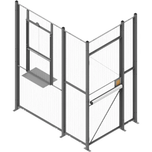 WireCrafters 840 Style, 2 sided Driver Cage, No Ceiling 4'W x 6'D x 8'H