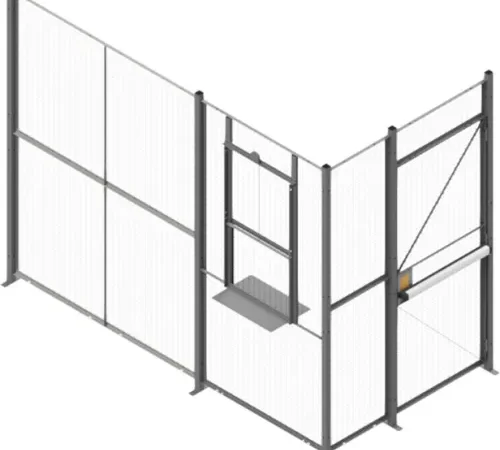 WireCrafters? 840 Style, 2 sided Driver Cage, No Ceiling 5'W x 10'D x 8'H