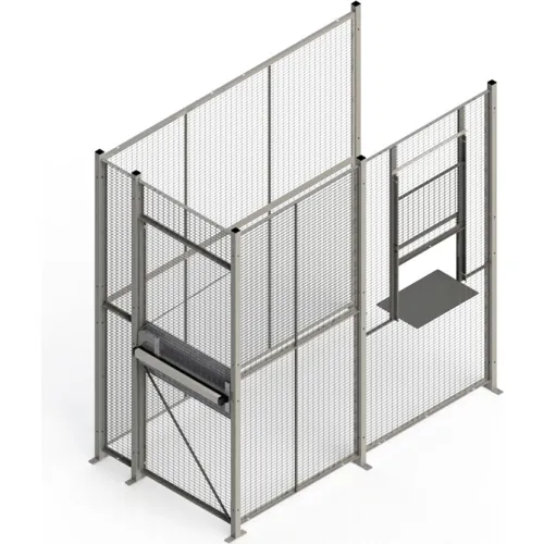 WireCrafters 840 Style, 3 sided Driver Cage, No Ceiling 4'W x 10'D x 8'H