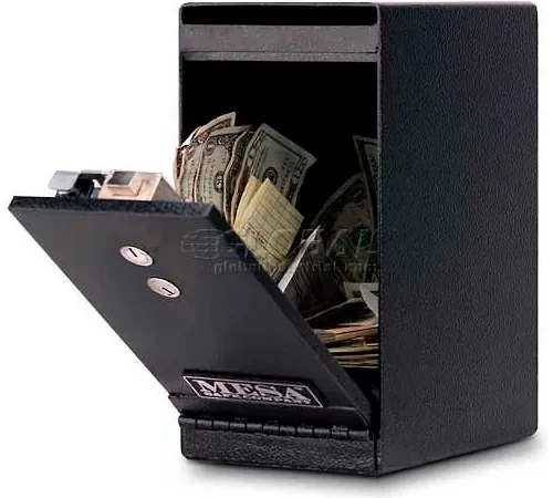 Mesa Safe B-Rate Undercounter Safe Cabinet MUC1K Dual Key Lock, 6"W x 8-3/4"D x 12"H