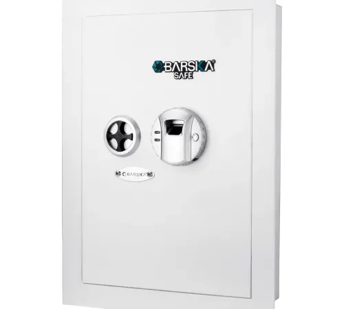 Barska® Biometric Wall Safe, 3-3/4"W x 15-7/16"D x 20-3/4"H, White