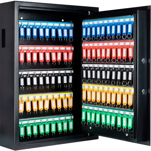Barska Keypad Wall Key Safe, 100 Keys, 15-5/8"W x 4-3/4"D x 21-5/8"H, Black