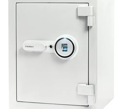 Barska? Biometric Fireproof Safe, 15-3/8"W x 13-13/16"D x 19-11/16"H, Metallic Gray