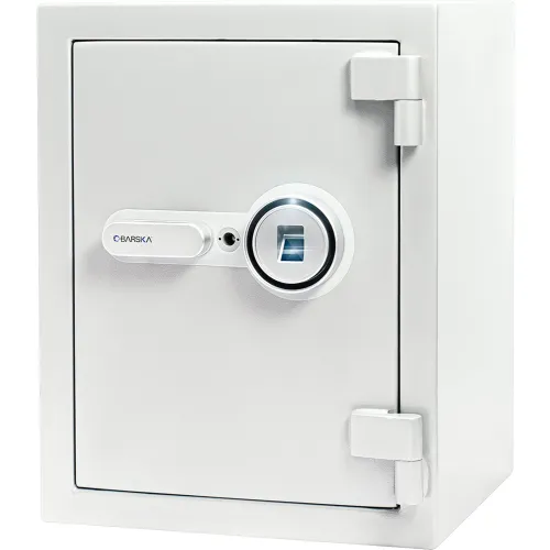 Barska Biometric Fireproof Safe, 15-3/8"W x 13-13/16"D x 19-11/16"H, Metallic Gray