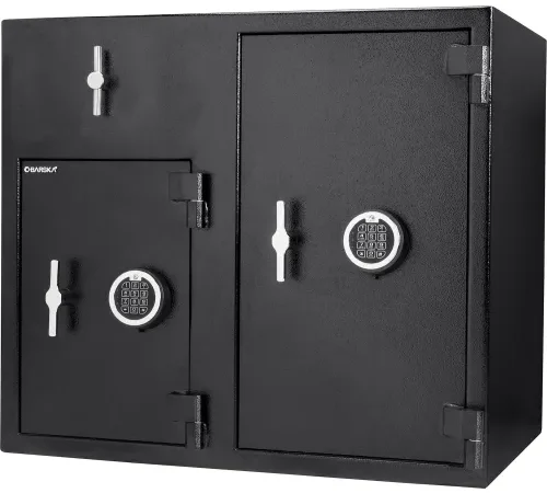 Barska? Large Rotary Depository Safe, Two Lock Keypad, 21"W x 30-3/4"D x 27-1/4"H, Black